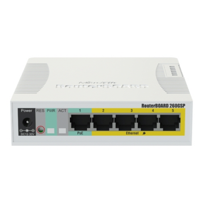 Cloud Smart Switch 5 x Gigabit (4 x PoE), 1 x SFP - Mikrotik CSS106-1G-4P-1S [1]