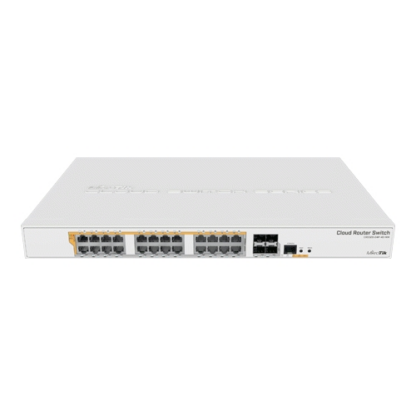 Cloud Router Switch 24 x Gigabit PoE+ Out 450W, 4 x SFP+ 10Gbps - Mikrotik CRS328-24P-4S+RM [1]