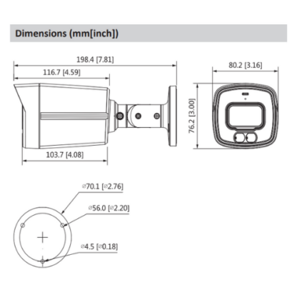 Camera de supraveghere, exterior, 2MP, Dahua HAC-HFW1239TLM-A-LED-0360B-S2, Full-color, lentila 3.6mm [1]