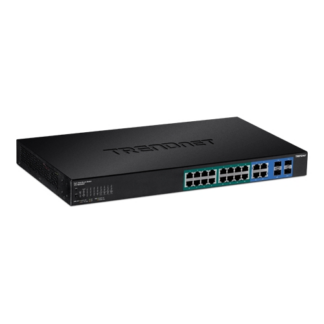 Switch Web Smart, 16 x Gigabit PoE+, 4 x Gigabit/SFP, putere 370W - TRENDnet TPE-1620WSF