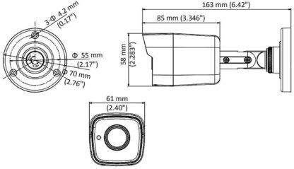 Camera supraveghere, 4 in 1, 5MP, lentila 2.8mm, IR 25m - Hikvision DS-2CE16H0T-ITPF-2.8mm [1]