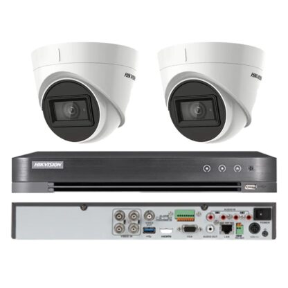 Sistem supraveghere Hikvision 2 camere interior 4 in 1, 8MP, lentila 2.8, IR 60m, DVR 4 canale 4K 8MP [1]