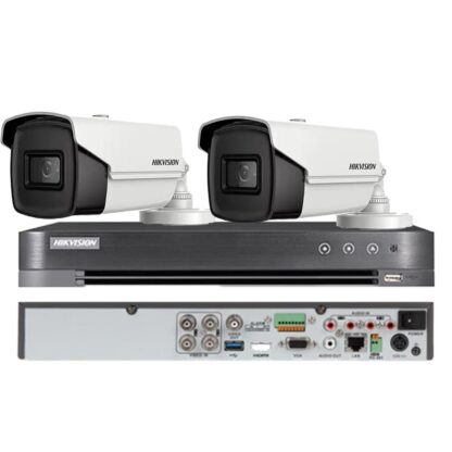 Sistem de supraveghere HIKVISION 2 camere bullet 8MP, IR 80m, 4 in 1 lentila 3.6mm, DVR 4 canale 4K 8MP [1]