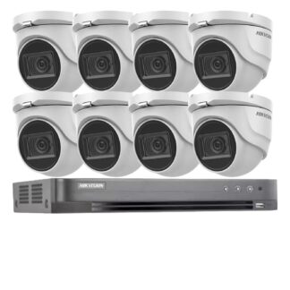 Sistem supraveghere Hikvision basic 8 camere 4 in 1, 8MP, IR 30m, DVR 8 canale 4K, 8MP Hikvision