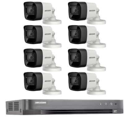 Sistem de supraveghere Hikvision 8 camere 4 in 1, 8MP IR 30m, DVR 8 canale 8MP, 4K [1]