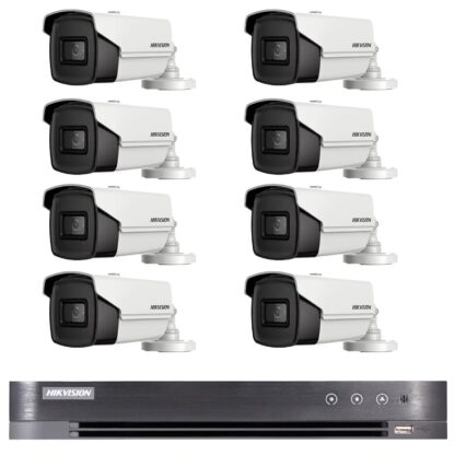 Sistem de supraveghere 8 camere Hikvision 8MP 4 in 1 IR60m, DVR 8 canale 8MP 4K [1]