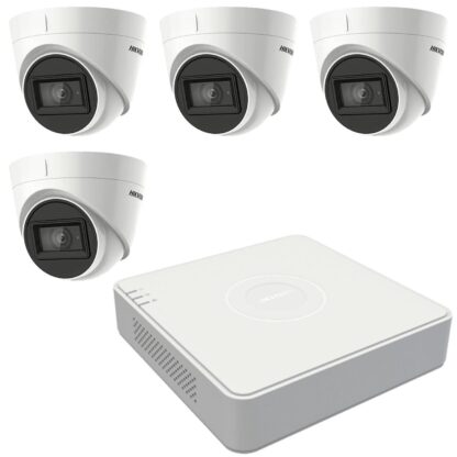 Sistem supraveghere video 4 camere Hikvision 5MP, lentila 2.8mm IR 40m, DVR 4 canale TurboHD [1]