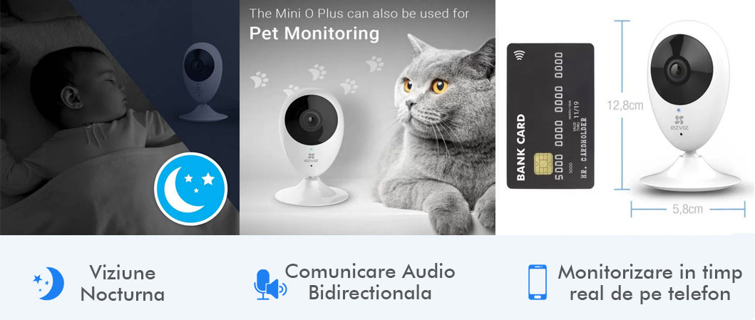 Camera supraveghere wifi monitorizare copil Mini O