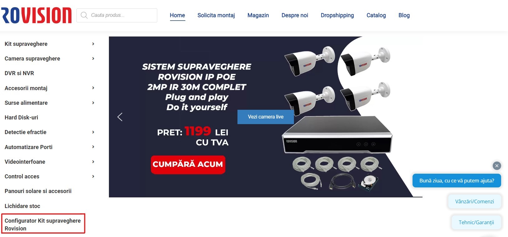 configurator kit supraveghere