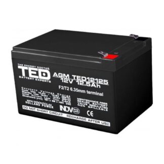 Acumulator AGM VRLA 12V 12,5A dimensiuni 151mm x 98mm x h 95mm F2 TED Battery Expert Holland TED002754 (4)