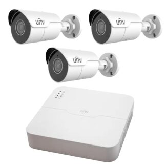 Sisteme supraveghere IP - Sistem supraveghere IP PoE UNV 3 camere 4MP Starlight, 2.8mm, IR 50m, NVR 4K 4 canale 8MP