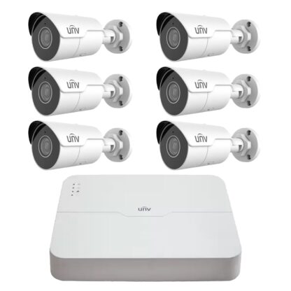 Sistem supraveghere 6 camere UNV 4MP IP PoE Starlight, 2.8mm, Audio, IR 50m, NVR 4K 8 canale [1]