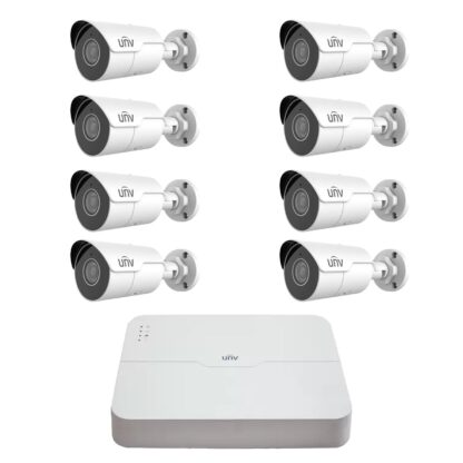 Sistem supraveghere 8 camere UNV 4MP IP PoE Starlight, 2.8mm, Audio, IR 50m, NVR 4K 8 canale [1]