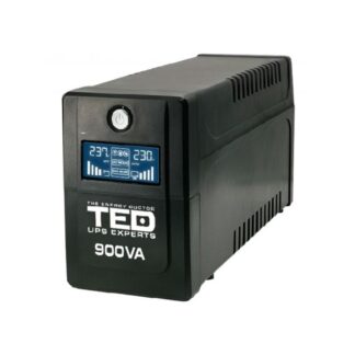 UPS 900VA / 500W LCD display Line Interactive cu stabilizator 2 iesiri schuko TED UPS Expert TED001566