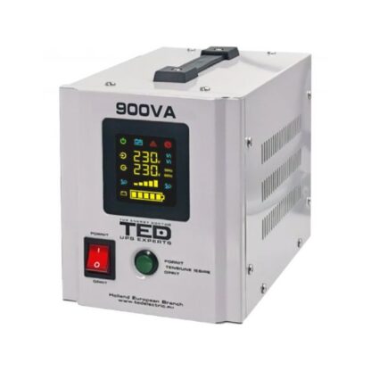 UPS 900VA/500W runtime extins utilizeaza un acumulator (neinclus) TED UPS Expert TED000361 [1]