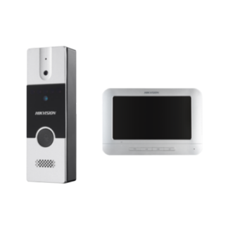 Kituri interfoane - Kit videointerfon analogic 7'', conectare 4 fire - HIKVISION DS-KIS202T