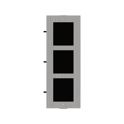 Rama montaj ingropat din otel inoxidabil, 3 module, pentru Interfon modular - HIKVISION DS-KD-ACF3-S [1]