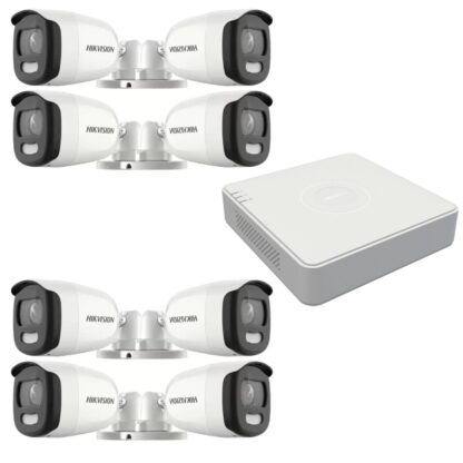 Sistem de supraveghere 8 camere Hikvision ColorVU 5MP, 2.8mm, lumina alba 20m, DVR 8 canale [1]