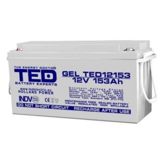 Acumulator AGM VRLA 12V 153A GEL Deep Cycle 483mm x 170mm x h 240mm M8 TED Battery Expert Holland TED003515 (1)