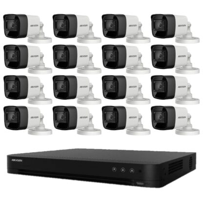 Sistem de supraveghere Hikvision 16 camere 8MP 4 in 1, 2.8mm, IR 30m, DVR 16 canale 4K [1]