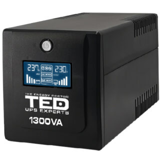 UPS 1300VA / 750W LCD Line Interactive cu stabilizator 4 iesiri schuko TED UPS Expert TED001580