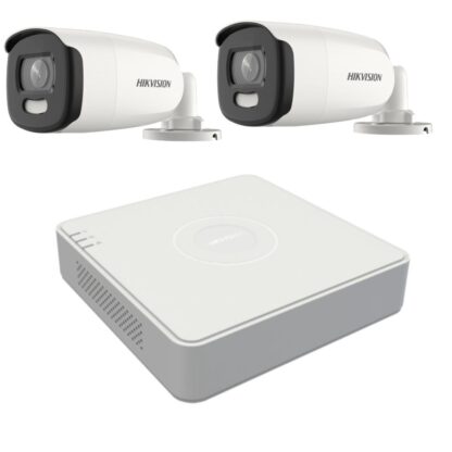 Kit de supraveghere Hikvision 2 camere 5MP ColorVu, Color noaptea 40m, DVR cu 4 canale 8 MP [1]