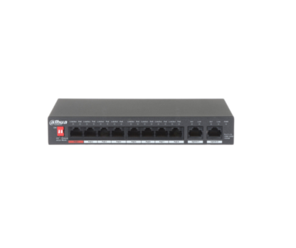 Switch PoE cu 8 porturi, 2 RJ-45 Uplink, All Gigabit, 96W, Dahua PFS3010-8GT-96 [1]