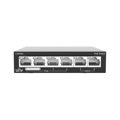 Switch 4 porturi PoE, 2 porturi uplink RJ45 - UNV NSW2020-6T-POE-IN [1]