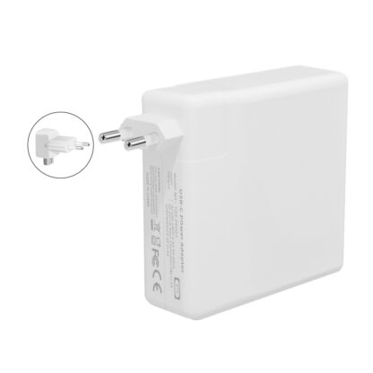 Incărcător MacBook Pro USB Tip C, 87W, Încărcare Rapidă, inclus Cablu USB Tip C 2m, compatibil cu modelele 13/14/15 inch după 2016, MacBook Air după 2018, Alb [1]