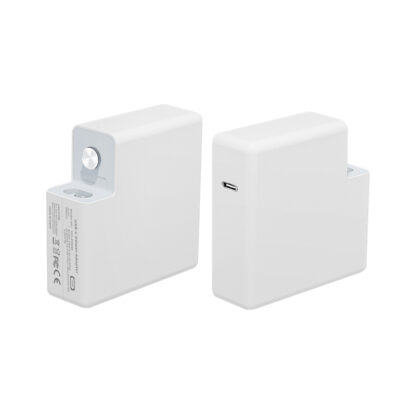 Incărcător MacBook Pro USB Tip C, 87W, Încărcare Rapidă, inclus Cablu USB Tip C 2m, compatibil cu modelele 13/14/15 inch după 2016, MacBook Air după 2018, Alb [1]