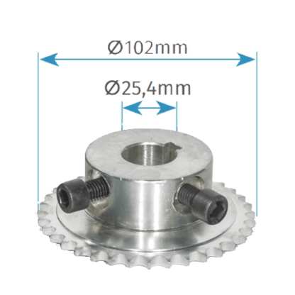 Pinion 24 dinti, pentru motoarele portilor sectionale - MOTORLINE PDP24 [1]