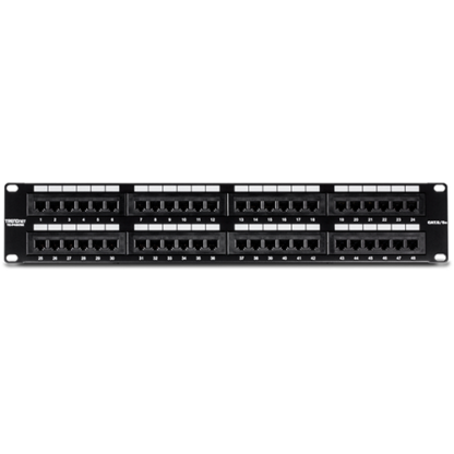 Patch Panel 48 porturi RJ45 UTP 19', Cat5/5e - TRENDnet TC-P48C5E [1]