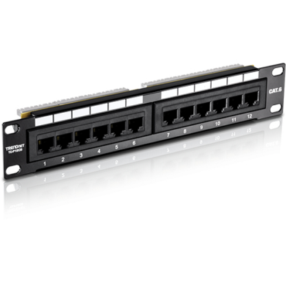 Patch Panel 12 porturi RJ45 UTP 10', Cat6 - TRENDnet TC-P12C6 [1]