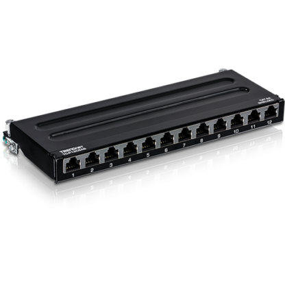 Patch Panel 12 porturi RJ45 UTP, Cat6a, Ecranat, 0.5U - TRENDnet TC-P12C6AS [1]