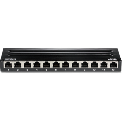 Patch Panel 12 porturi RJ45 UTP, Cat6a, Ecranat, 0.5U - TRENDnet TC-P12C6AS [1]