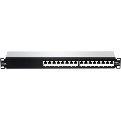 Patch Panel 16 porturi RJ45 UTP, Cat6a, Ecranat, 1U - TRENDnet TC-P16C6AS [1]