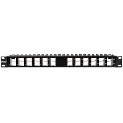 Patch Panel ecranat 24 porturi blank keystone inclinate 1U - TRENDnet TC-KP24SA [1]