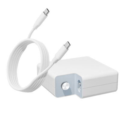 Incărcător MacBook Pro USB Tip C, 87W, Încărcare Rapidă, inclus Cablu USB Tip C 2m, compatibil cu modelele 13/14/15 inch după 2016, MacBook Air după 2018, Alb [1]