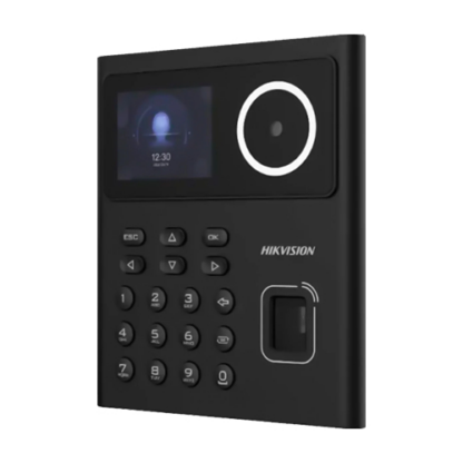 Terminal standalone control acces cu Recunoastere faciala, Amprenta, Card MIFARE si PIN, camera 2MP, ecran LCD color 2.4 inch - Hikvision - DS-K1T320MFWX [1]