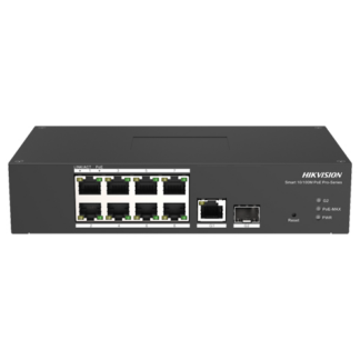 Switch Smart managed 8 porturi PoE, 2 porturi uplink SFP/RJ45 - Hikvision - DS-3T1310P-SI-HS