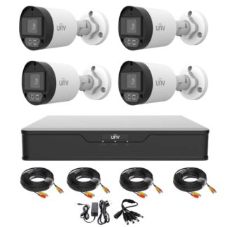 Sistem supraveghere UNIVIEW cu 4 camere 5 Megapixeli Lumina Alba 40m Microfon, DVR 5 Megapixeli, Accesorii incluse [1]