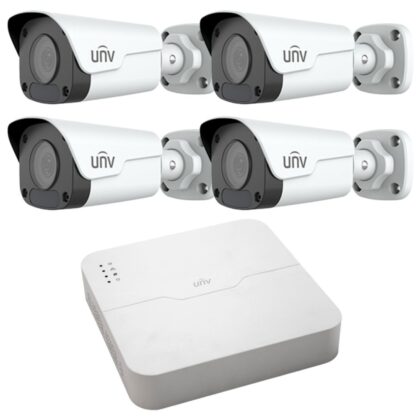 Sistem supraveghere Uniview 4 camere IP 4MP IR 30m NVR 4K 4 canale 8MP [1]