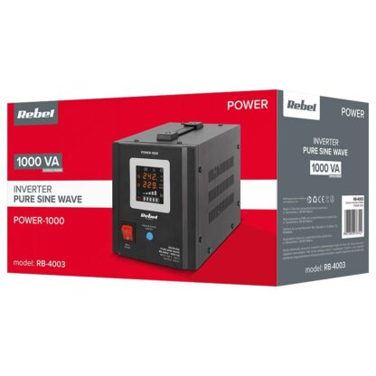 UPS Centrala termica Electrocasnice Electronice cu Sinus Pur 1000VA 700W 12V Rebel RB-4003 [1]