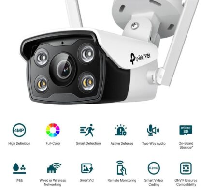 Camera de supraveghere WiFi TP-Link 4MP IR 30M lentila 4mm Full Color microfon - VIGI C340-W(4MM) [1]