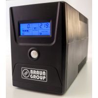 UPS 650VA 390W cu Stabilizator fara Management 2x Schuko Ecran LCD si  Acumulator 12V 7Ah MicroPower