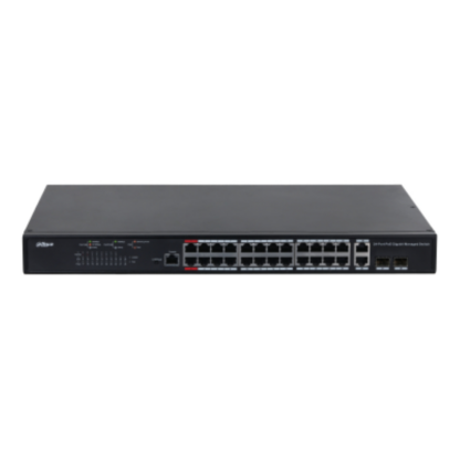 Switch  cu 24 porturi gigabit PoE, 2 porturi gigabit Dahua PFS4226-24GT-370 [1]