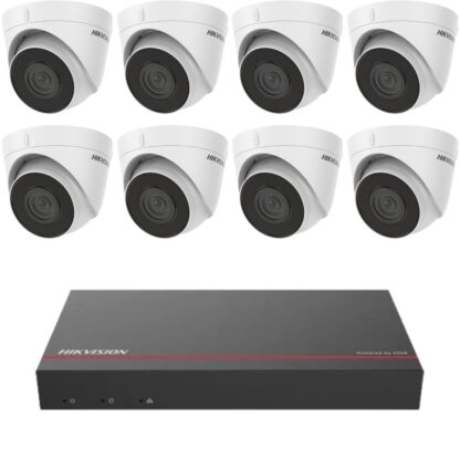 Sistem supraveghere Hikvision 8 camere IP 2MP IR 30M NVR 8 canale PoE SSD 1TB preinstalat [1]