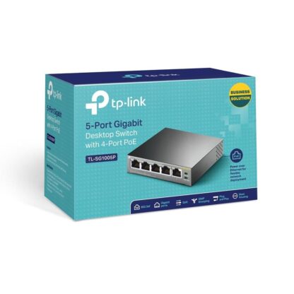 Switch cu 4 porturi PoE  2000 MAC 1000 Mbps TP-Link TL-SG1005P [1]