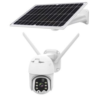 Ofertele saptamanii - Camera rotativă cu panou solar WiFi 2MP IR 30M microfon Sim Difuzor Card Kruger&Matz 4G Connect C100 - KM2214