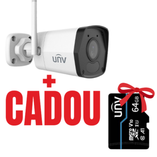 Camere supraveghere IP - Camera UNV WiFi IP 2MP Smart IR 30M lentila 2.8mm IP67 slot card Microfon integrat + CADOU card memorie 64GB